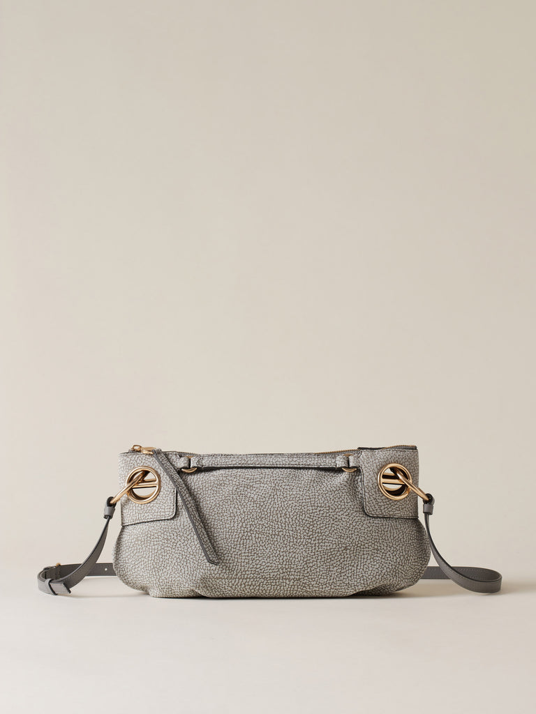 Op Suede Shoulder bag - LONDON SHOULDER BAG SMALL - Borbonese