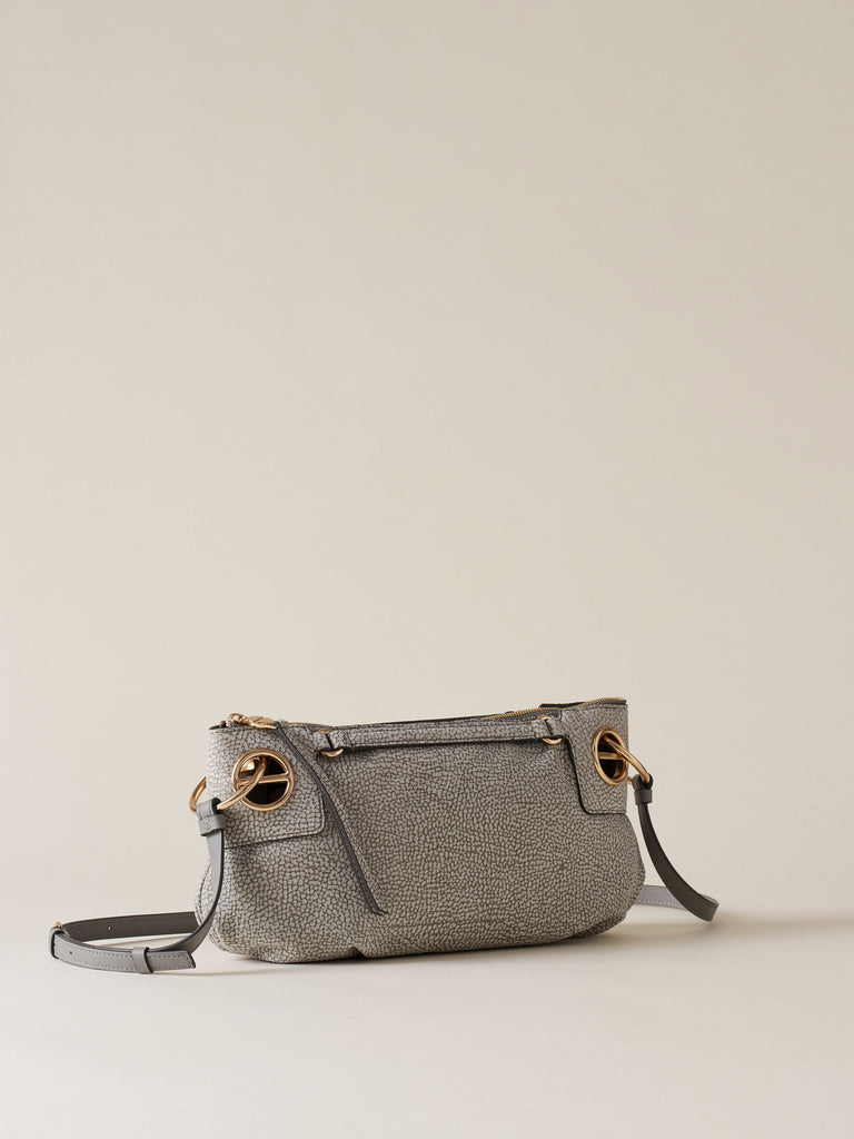 Op Suede Shoulder bag - LONDON SHOULDER BAG SMALL - Borbonese
