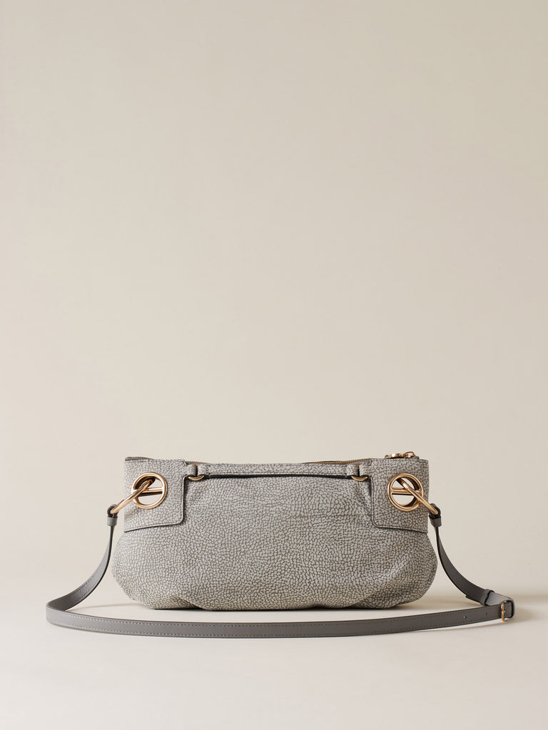 Op Suede Shoulder bag - LONDON SHOULDER BAG SMALL - Borbonese