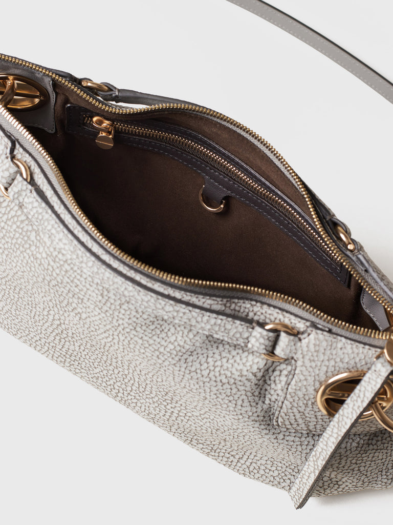 Borsa a tracolla di Camoscio Op - LONDON TRACOLLA SMALL - Borbonese