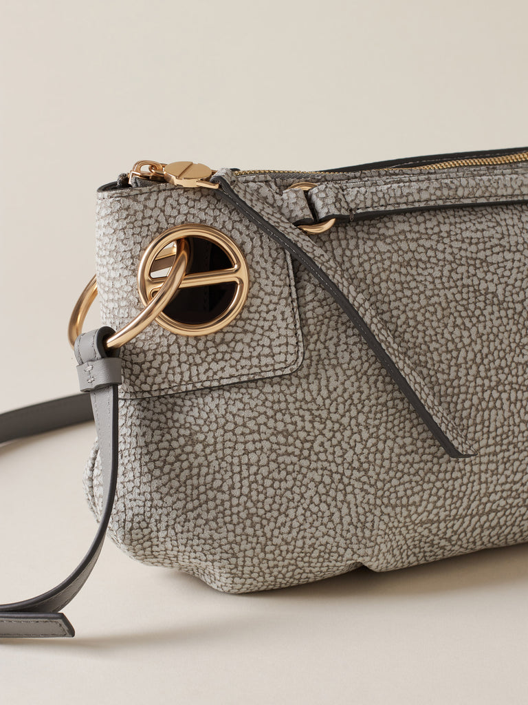 Op Suede Shoulder bag - LONDON SHOULDER BAG SMALL - Borbonese