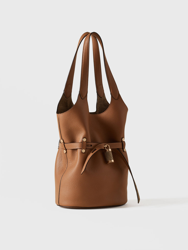 Borsa a spalla in pelle - PREMIERE SECCHIELLO SMALL - Borbonese