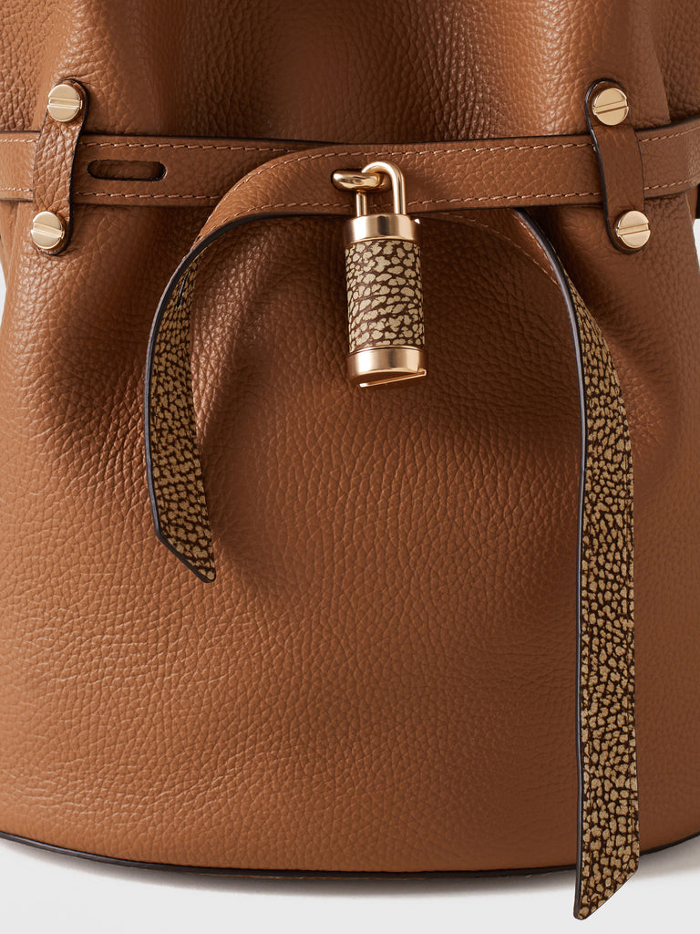 Borsa a spalla in pelle - PREMIERE SECCHIELLO SMALL - Borbonese