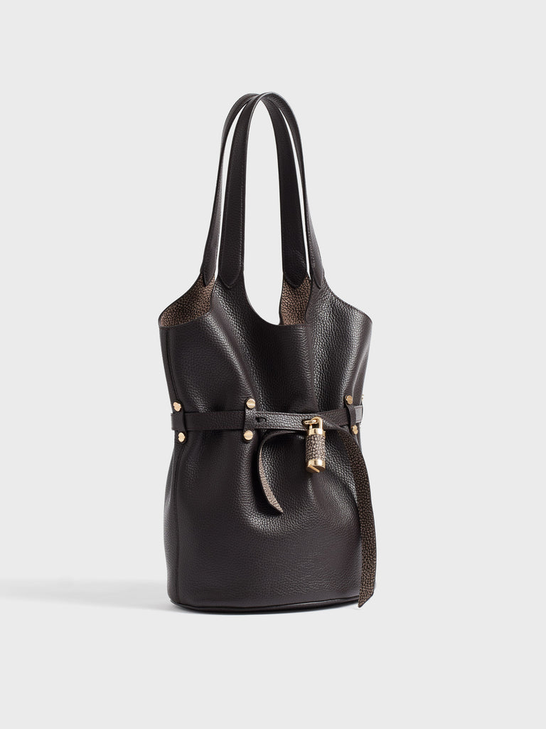 Borsa a spalla in pelle - PREMIERE SECCHIELLO SMALL - Borbonese
