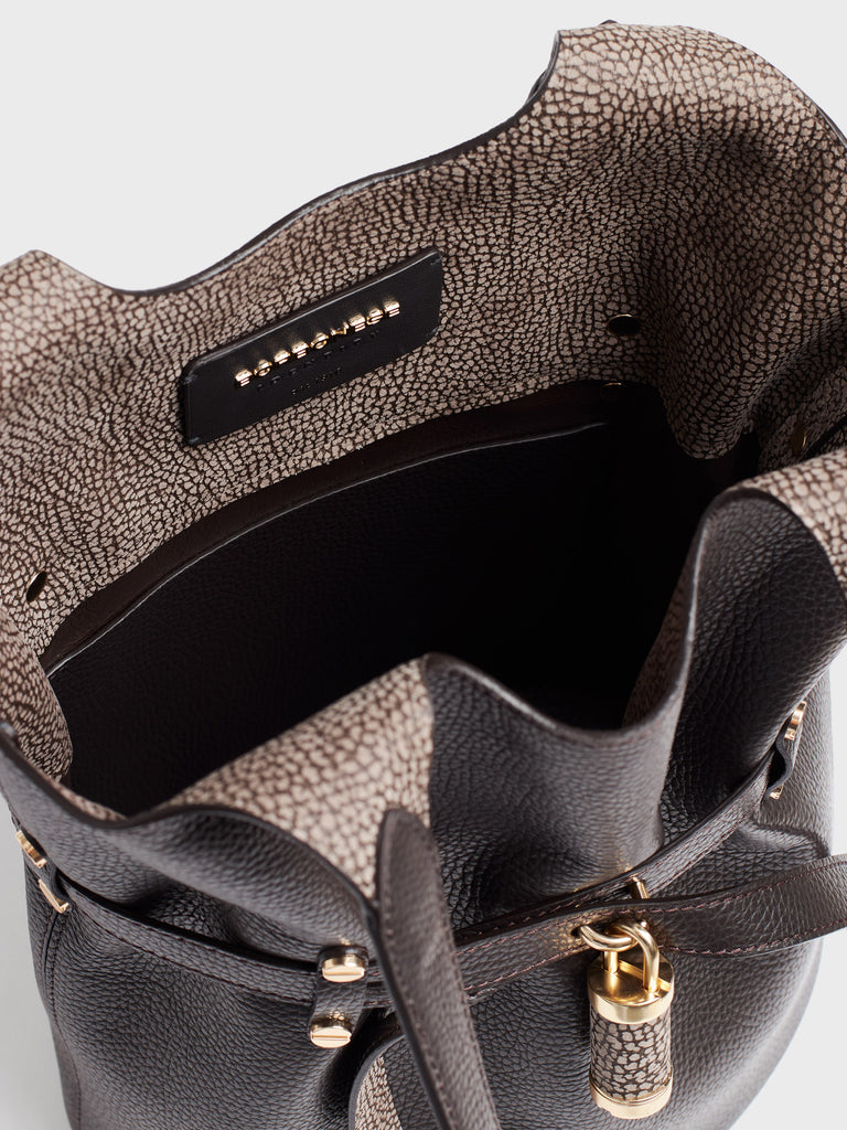 Borsa a spalla in pelle - PREMIERE SECCHIELLO SMALL - Borbonese