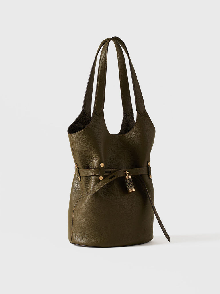 Borsa a spalla in pelle - PREMIERE SECCHIELLO SMALL - Borbonese
