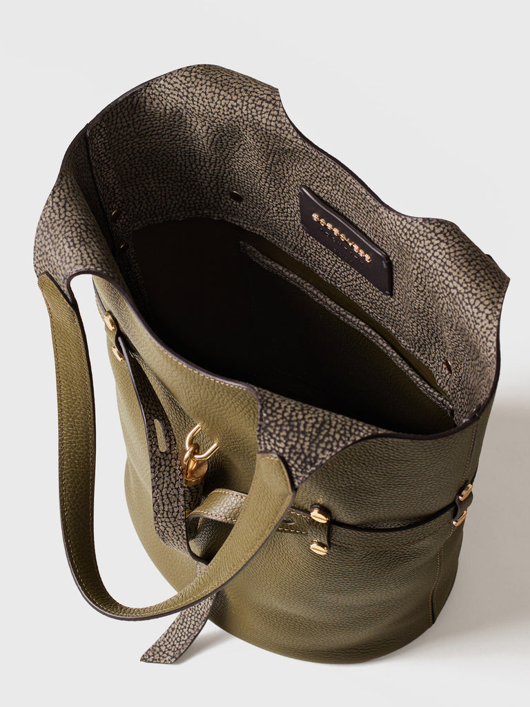 Borsa a spalla in pelle - PREMIERE SECCHIELLO SMALL - Borbonese
