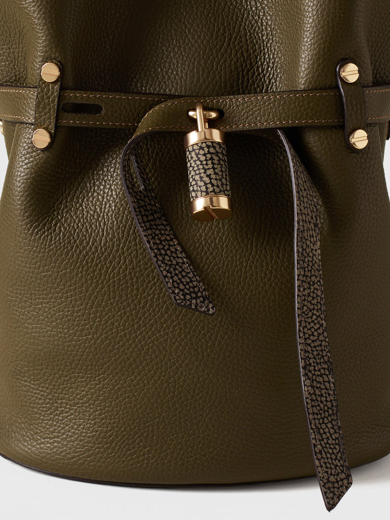 Borsa a spalla in pelle - PREMIERE SECCHIELLO SMALL - Borbonese