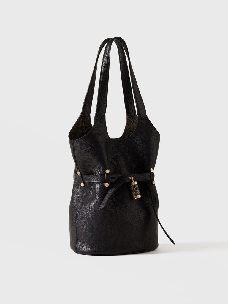Borsa a spalla in pelle - PREMIERE SECCHIELLO SMALL - Borbonese