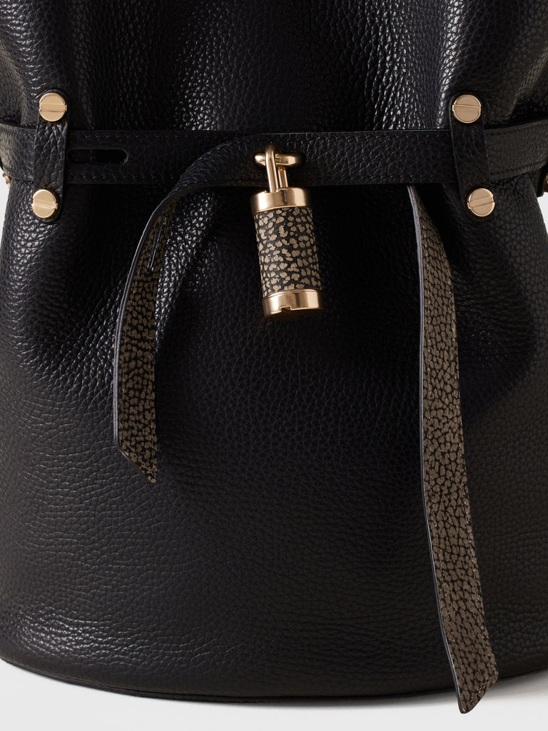 Borsa a spalla in pelle - PREMIERE SECCHIELLO SMALL - Borbonese