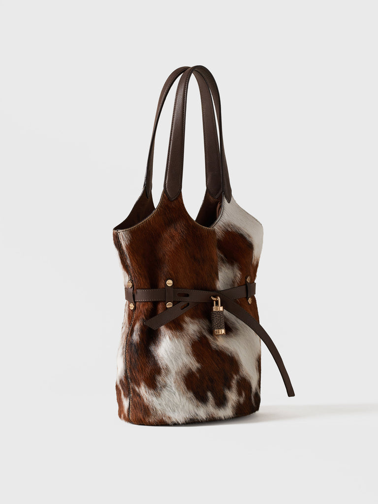 Leather shoulder bag - PREMIERE BUCKET BAG SMALL - Borbonese