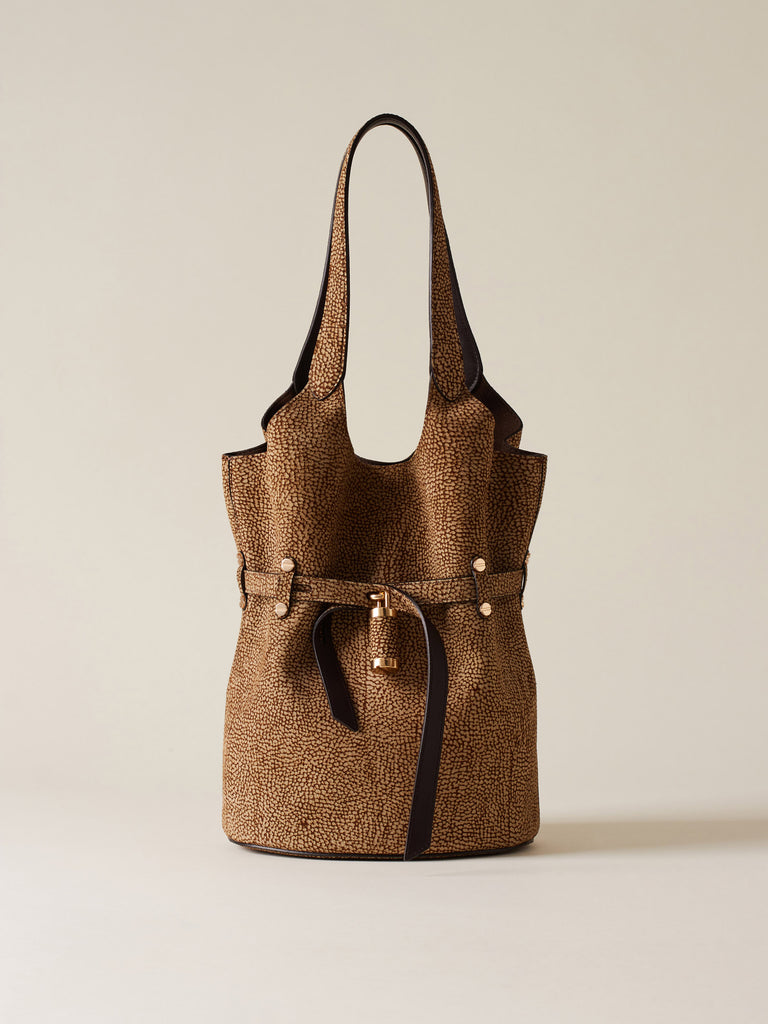 Borsa a spalla in Camoscio Op - PREMIERE SECCHIELLO SMALL - Borbonese