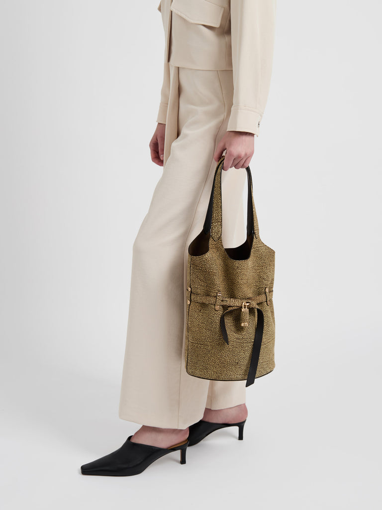 Op Suede shoulder bag  - PREMIERE BUCKET BAG SMALL - Borbonese