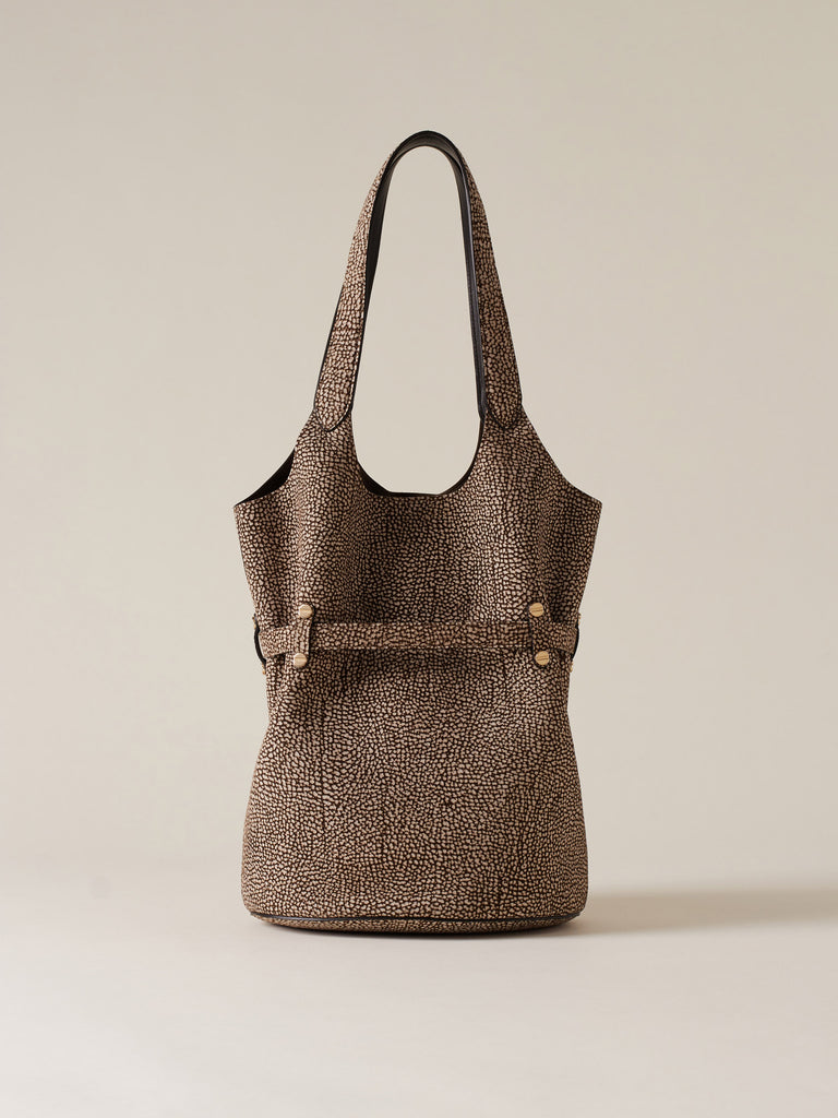 Op Suede shoulder bag  - PREMIERE BUCKET BAG SMALL - Borbonese