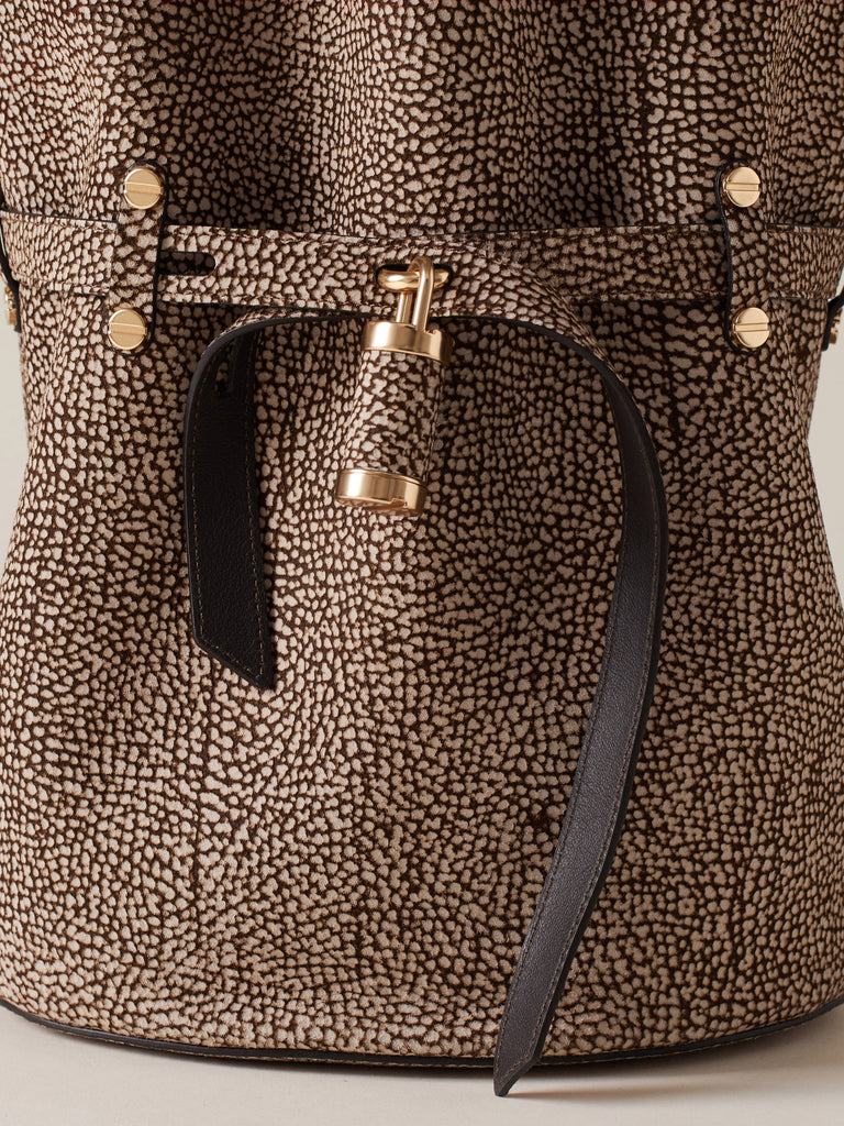 Op Suede shoulder bag  - PREMIERE BUCKET BAG SMALL - Borbonese