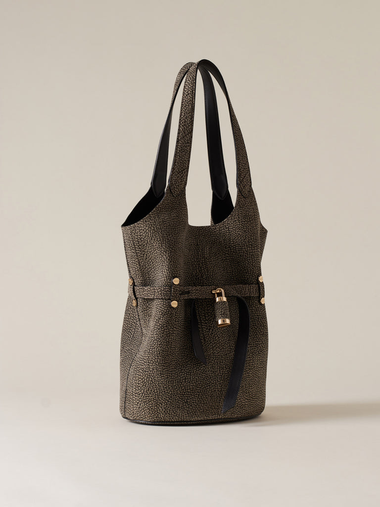 Borsa a spalla in Camoscio Op - PREMIERE SECCHIELLO SMALL - Borbonese