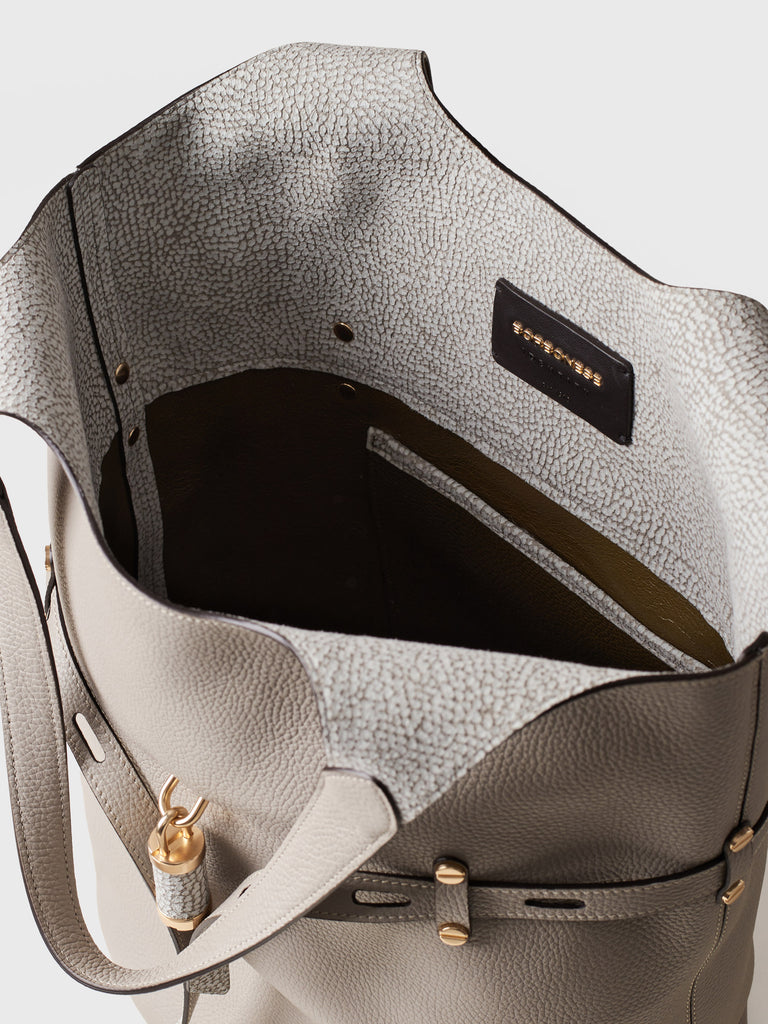 Leather shoulder bag - PREMIERE BUCKET BAG LARGE - Borbonese