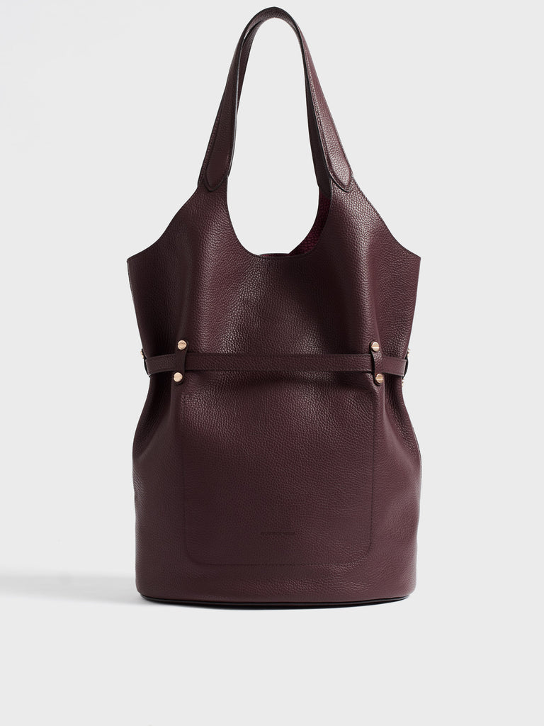Borsa a spalla in pelle - PREMIERE SECCHIELLO LARGE - Borbonese