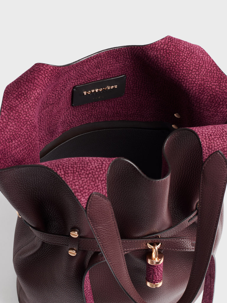 Borsa a spalla in pelle - PREMIERE SECCHIELLO LARGE - Borbonese