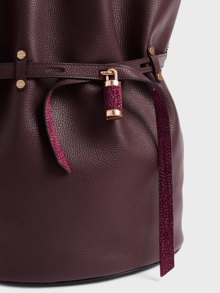 Borsa a spalla in pelle - PREMIERE SECCHIELLO LARGE - Borbonese