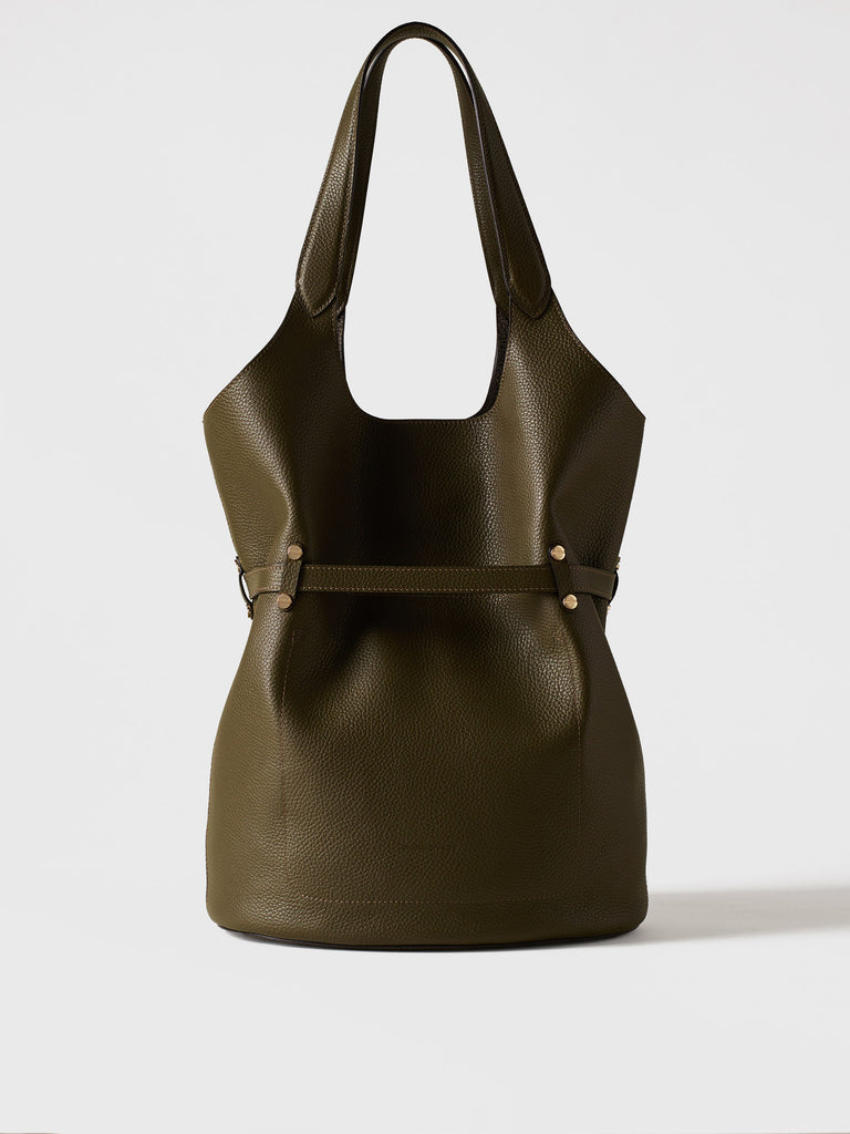 Borsa a spalla in pelle - PREMIERE SECCHIELLO LARGE - Borbonese