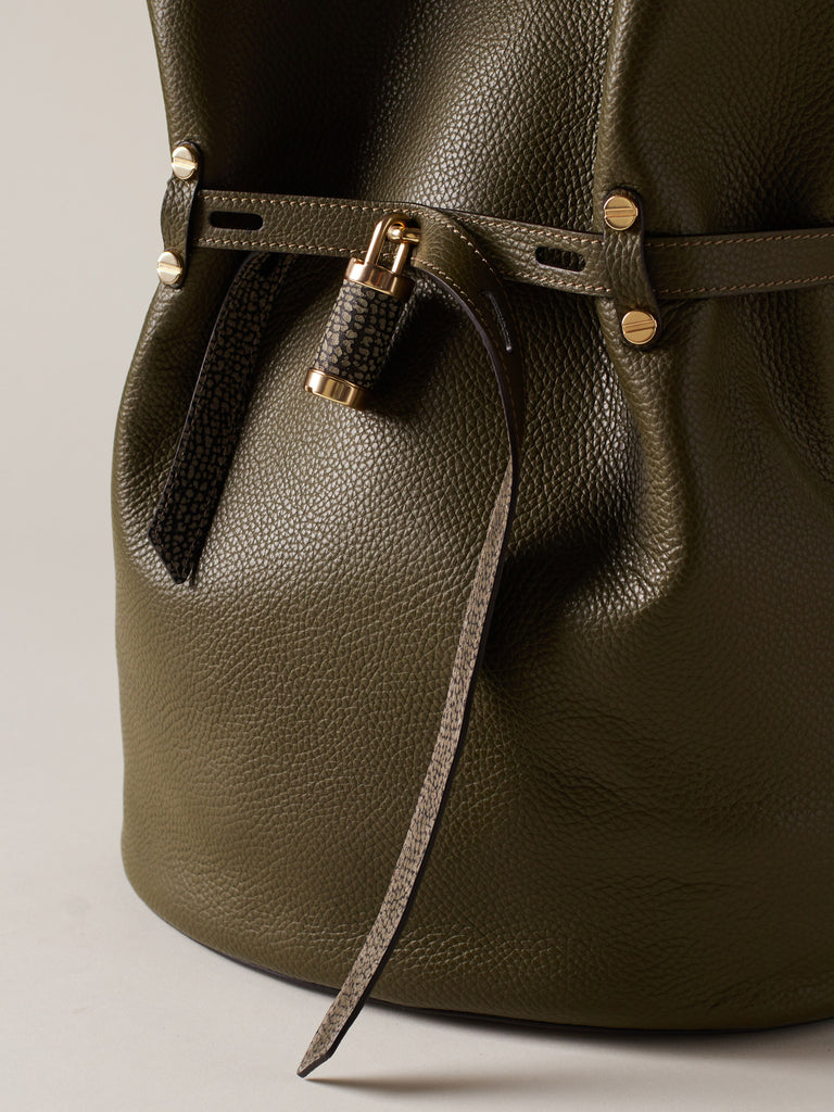 Borsa a spalla in Pelle - PREMIERE SECCHIELLO LARGE - Borbonese