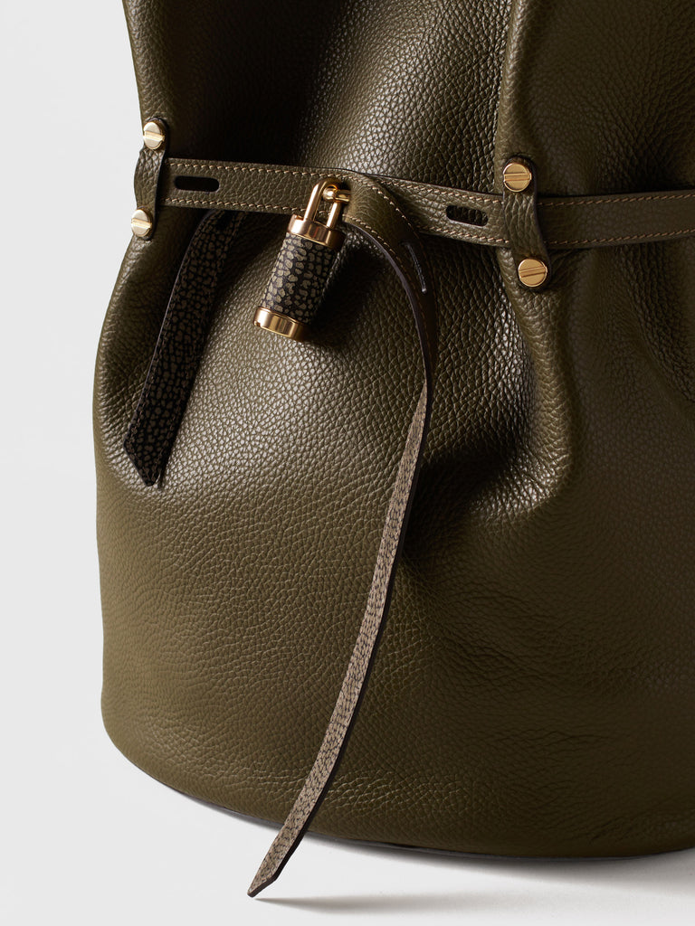 Borsa a spalla in pelle - PREMIERE SECCHIELLO LARGE - Borbonese
