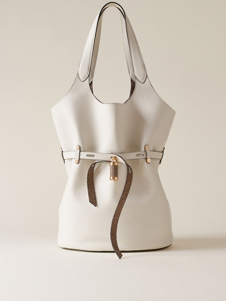 Borsa a spalla in Pelle - PREMIERE SECCHIELLO LARGE - Borbonese