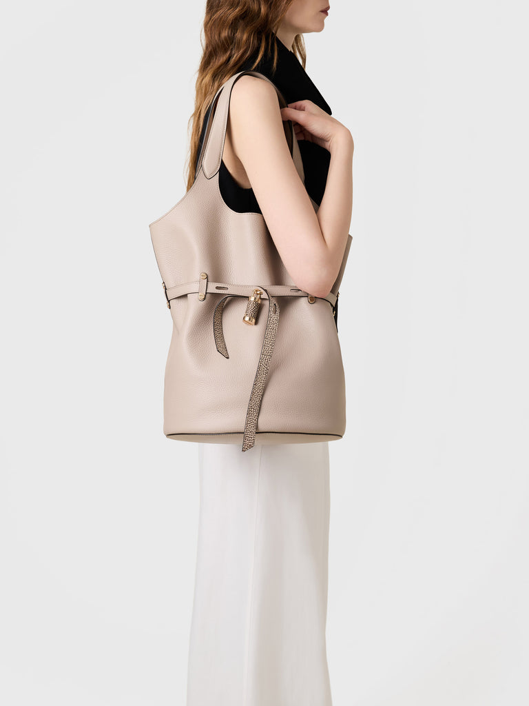 Borsa a spalla in Pelle - PREMIERE SECCHIELLO LARGE - Borbonese