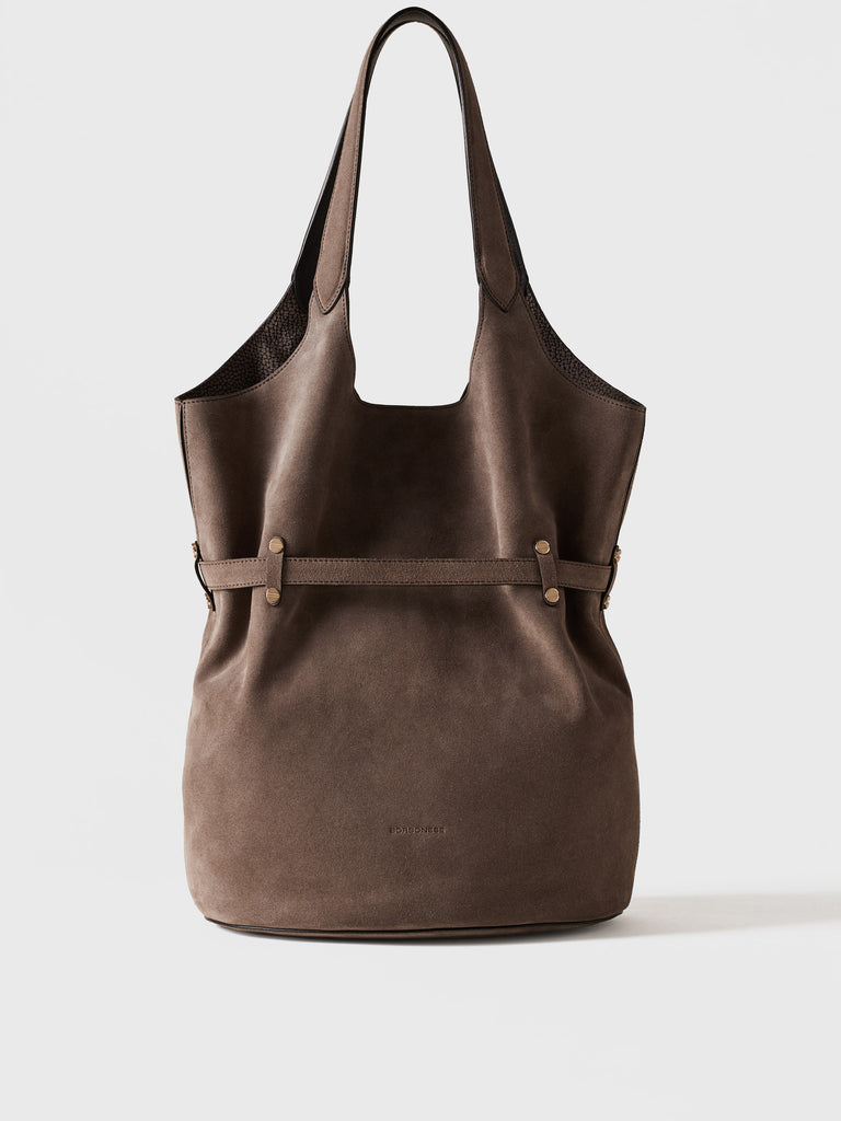 Leather shoulder bag - PREMIERE BUCKET BAG Large - Borbonese