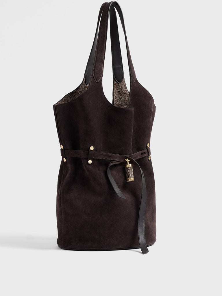 Borsa a spalla in pelle - PREMIERE SECCHIELLO LARGE - Borbonese