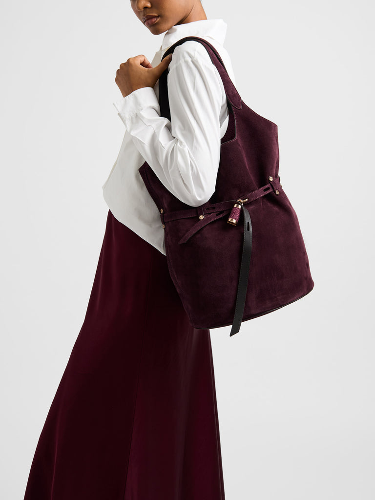 Borsa a spalla in pelle - PREMIERE SECCHIELLO LARGE - Borbonese