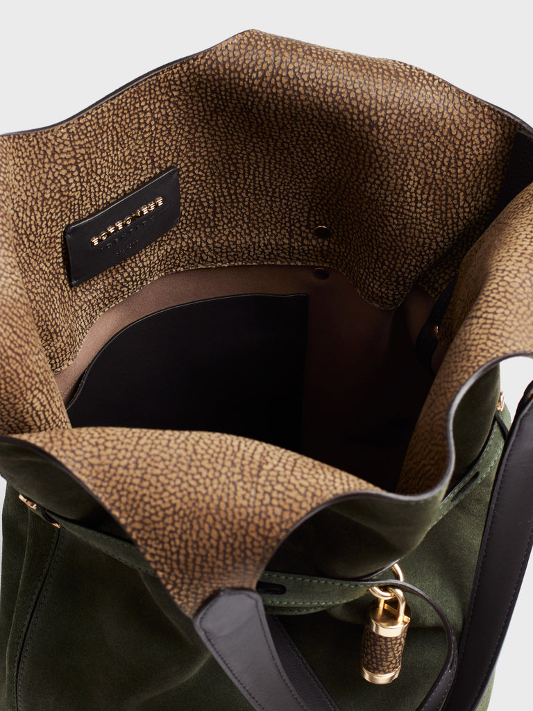Borsa a spalla in pelle - PREMIERE SECCHIELLO LARGE - Borbonese