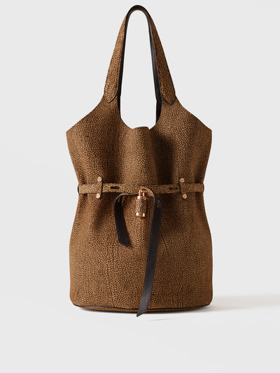PREMIERE BUCKET BAG LARGE - Camoscio OP - Borbonese