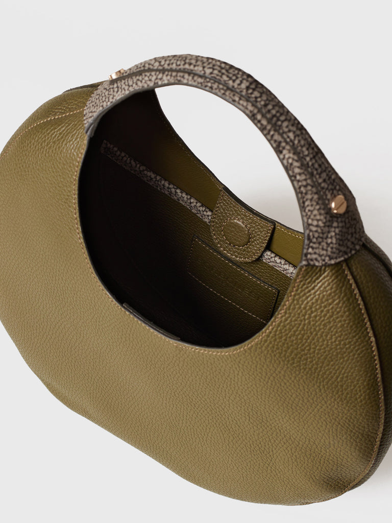 Leather Handbag - FULL MOON HOBO BAG MEDIUM - Borbonese