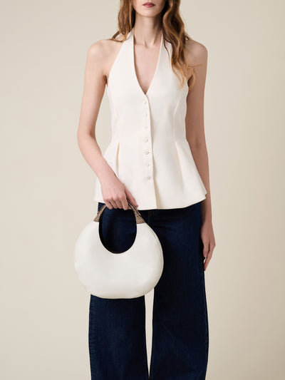 FULL MOON BORSA HOBO MEDIUM - White addiction - Borbonese