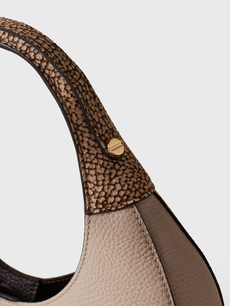 Borsa a mano di Pelle - FULL MOON BORSA HOBO MEDIUM - Borbonese