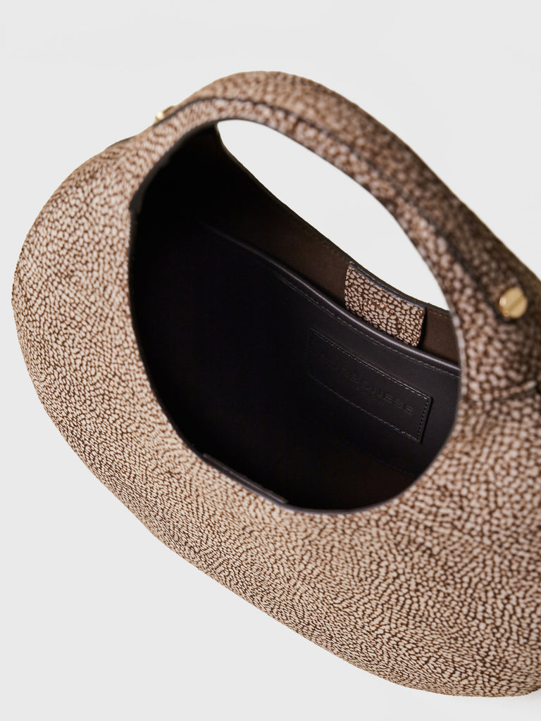 Op Suede handbag - FULL MOON HOBO MEDIUM BAG - Borbonese