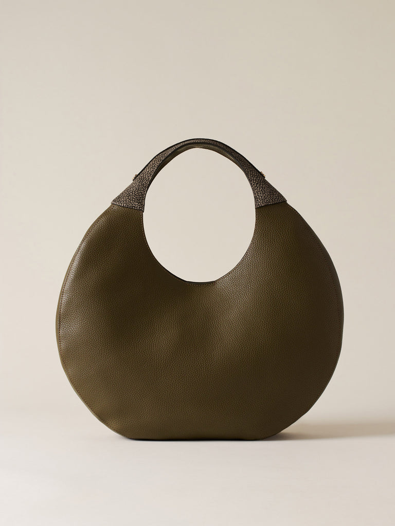 Borsa a mano di Pelle - FULL MOON BORSA HOBO LARGE - Borbonese
