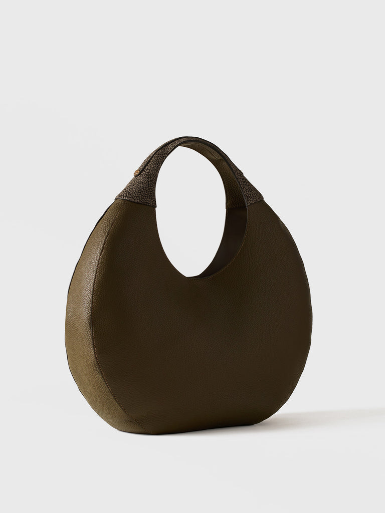Borsa a mano di Pelle - FULL MOON BORSA HOBO LARGE - Borbonese