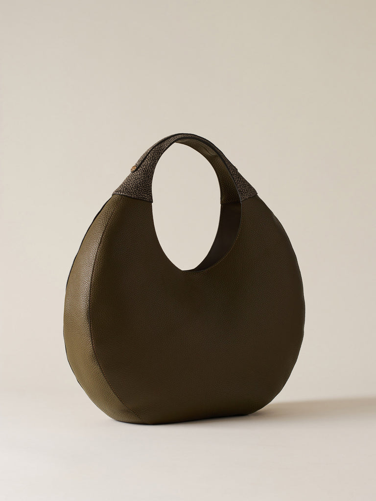 Borsa a mano di Pelle - FULL MOON BORSA HOBO LARGE - Borbonese