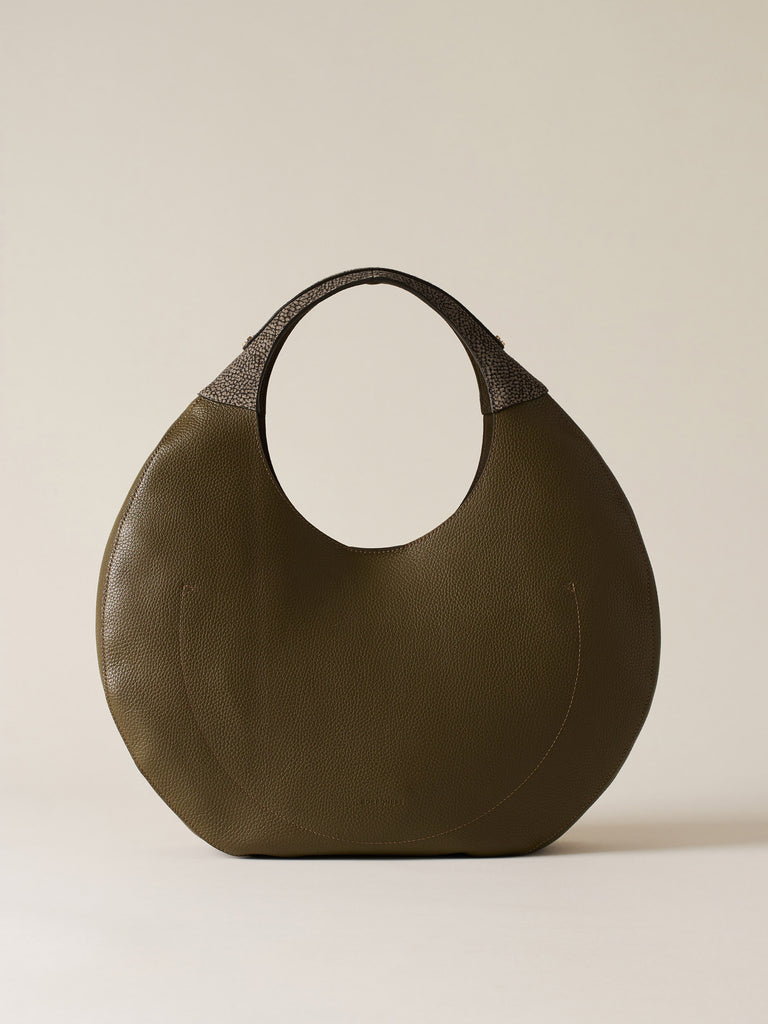 Borsa a mano di Pelle - FULL MOON BORSA HOBO LARGE - Borbonese
