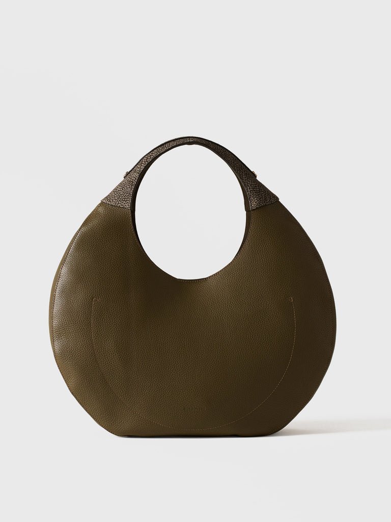 Borsa a mano di Pelle - FULL MOON BORSA HOBO LARGE - Borbonese