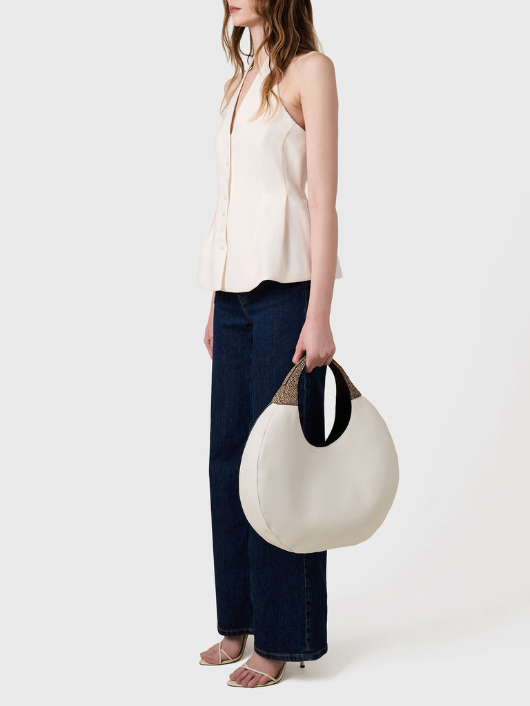 Borsa a mano di Pelle - FULL MOON BORSA HOBO LARGE - Borbonese