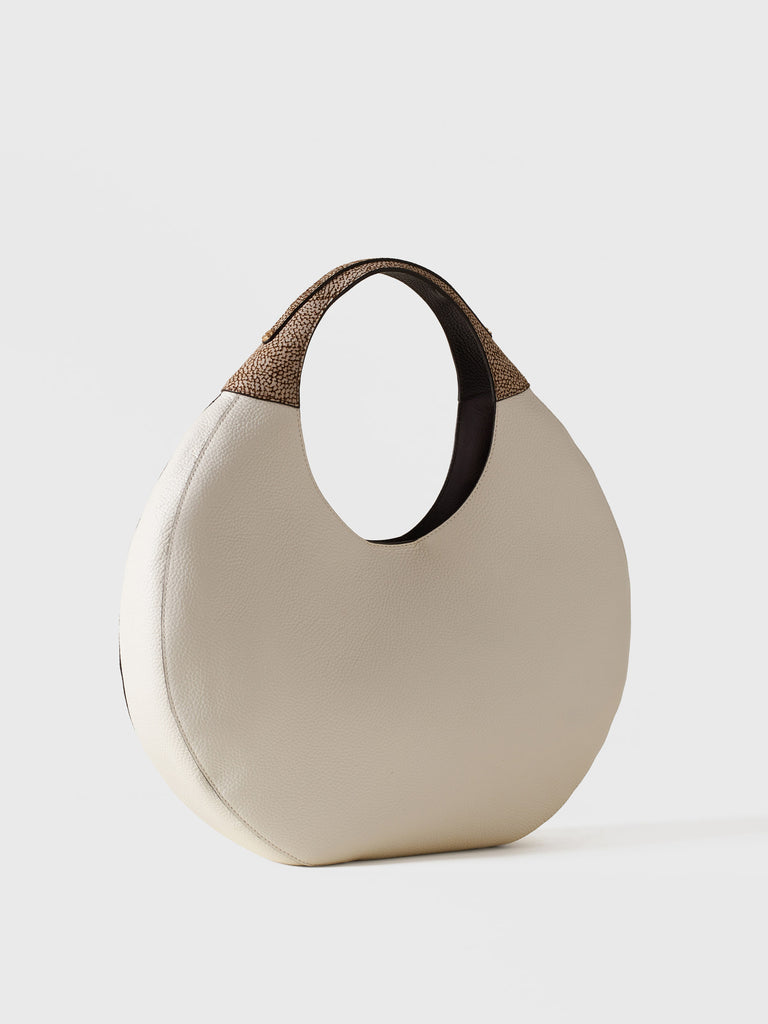 Borsa a mano di Pelle - FULL MOON BORSA HOBO LARGE - Borbonese