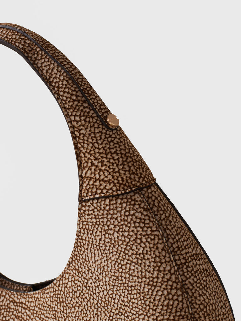 Borsa a mano di Camoscio Op - FULL MOON BORSA HOBO LARGE - Borbonese