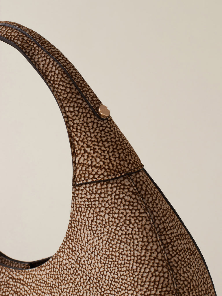 Op Suede handbag - FULL MOON HOBO BAG LARGE - Borbonese