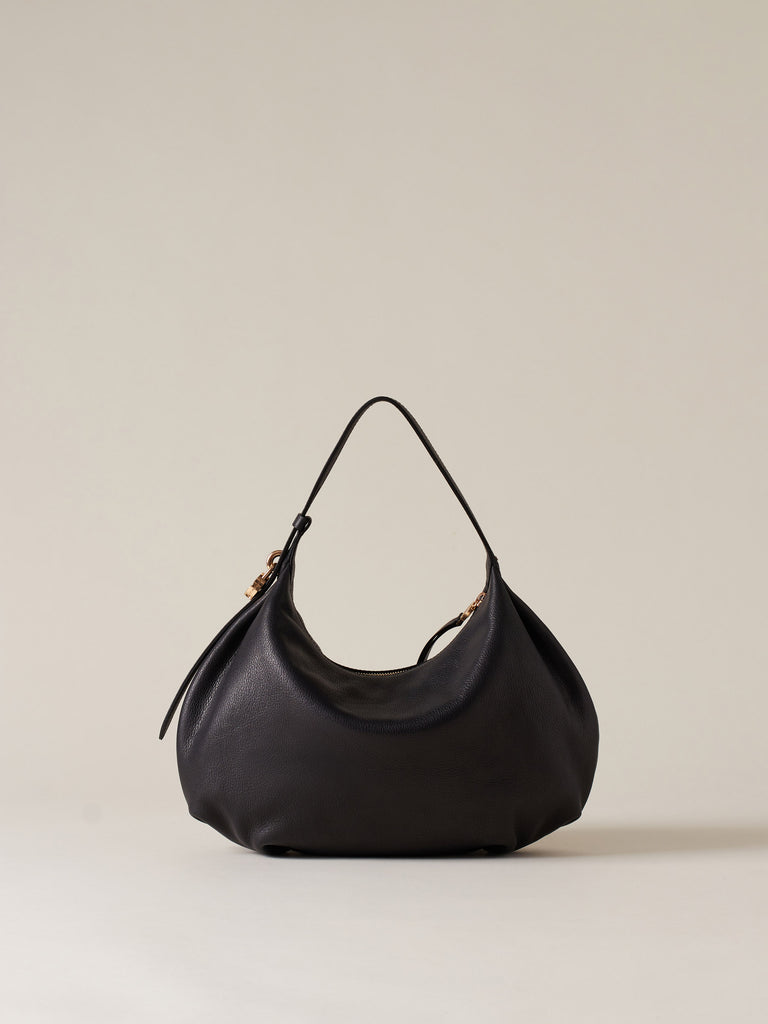 Leather Handbag - PRIVE HOBO BAG SMALL - Borbonese