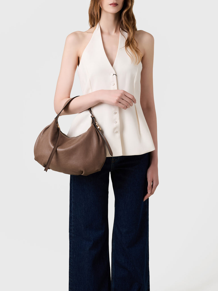 Borsa a mano in Pelle - PRIVE BORSA HOBO SMALL - Borbonese