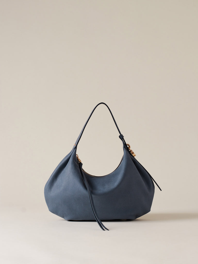 Leather Handbag - PRIVE HOBO BAG SMALL - Borbonese
